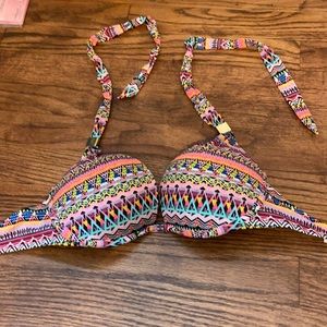 Vs push up halter swim top